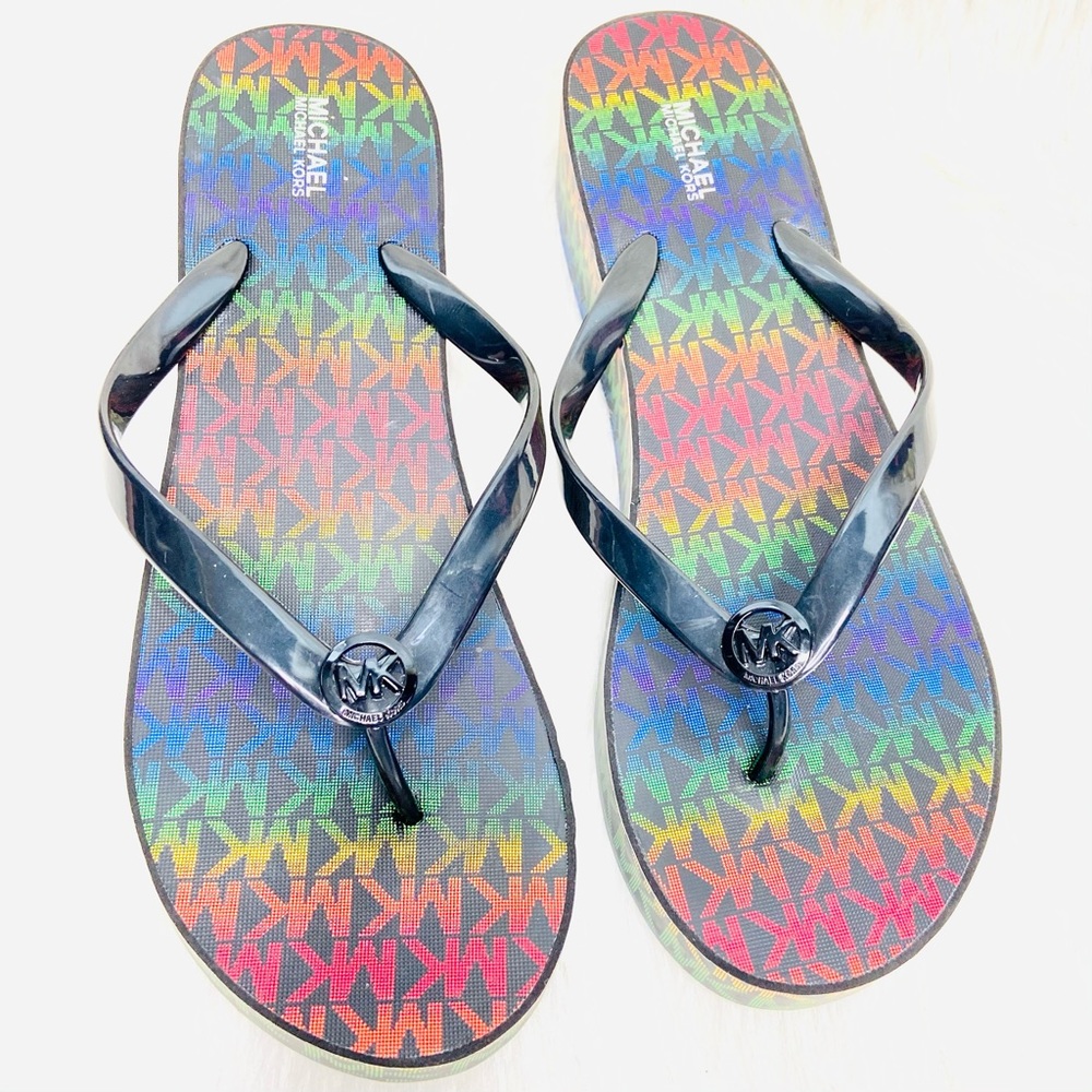 Michael Kors Womens Pride Rainbow Platform Sandals - Picture 6 of 10